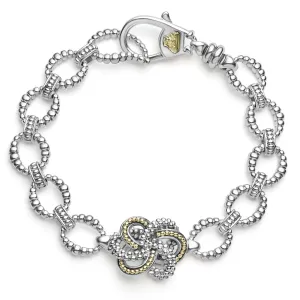 Love Knot Two-Tone Love Knot Link Bracelet