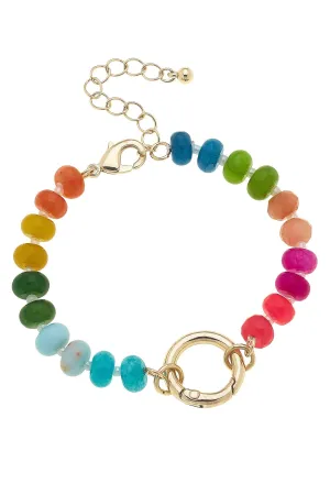 Lucy Gemstone Charm Bracelet