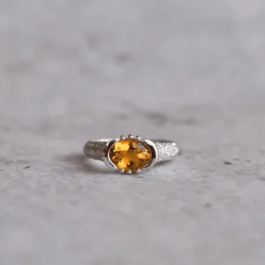 Luminous Texture - Citrine Ring