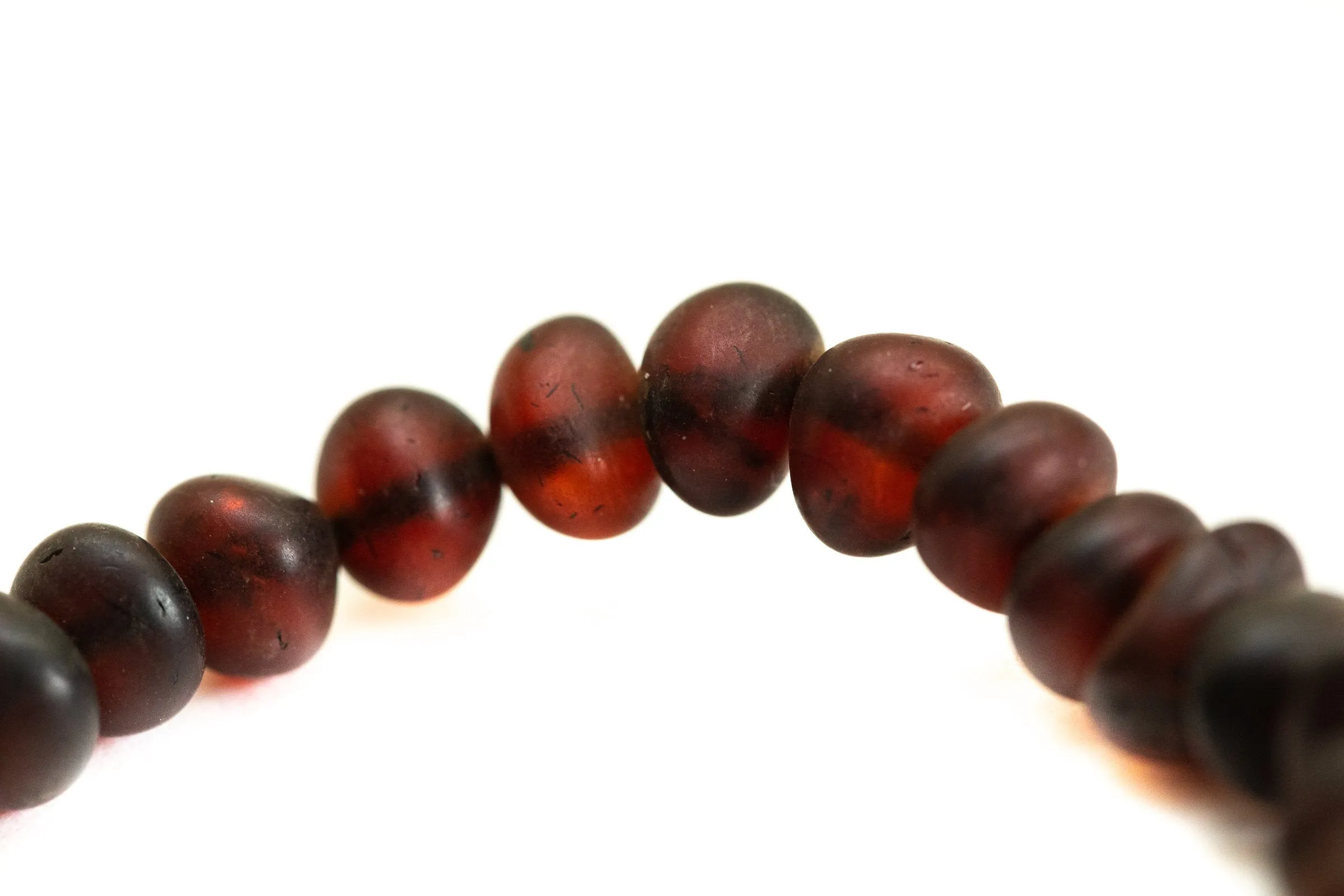 Matte Dark Cherry Red Nugget Bead Bracelet