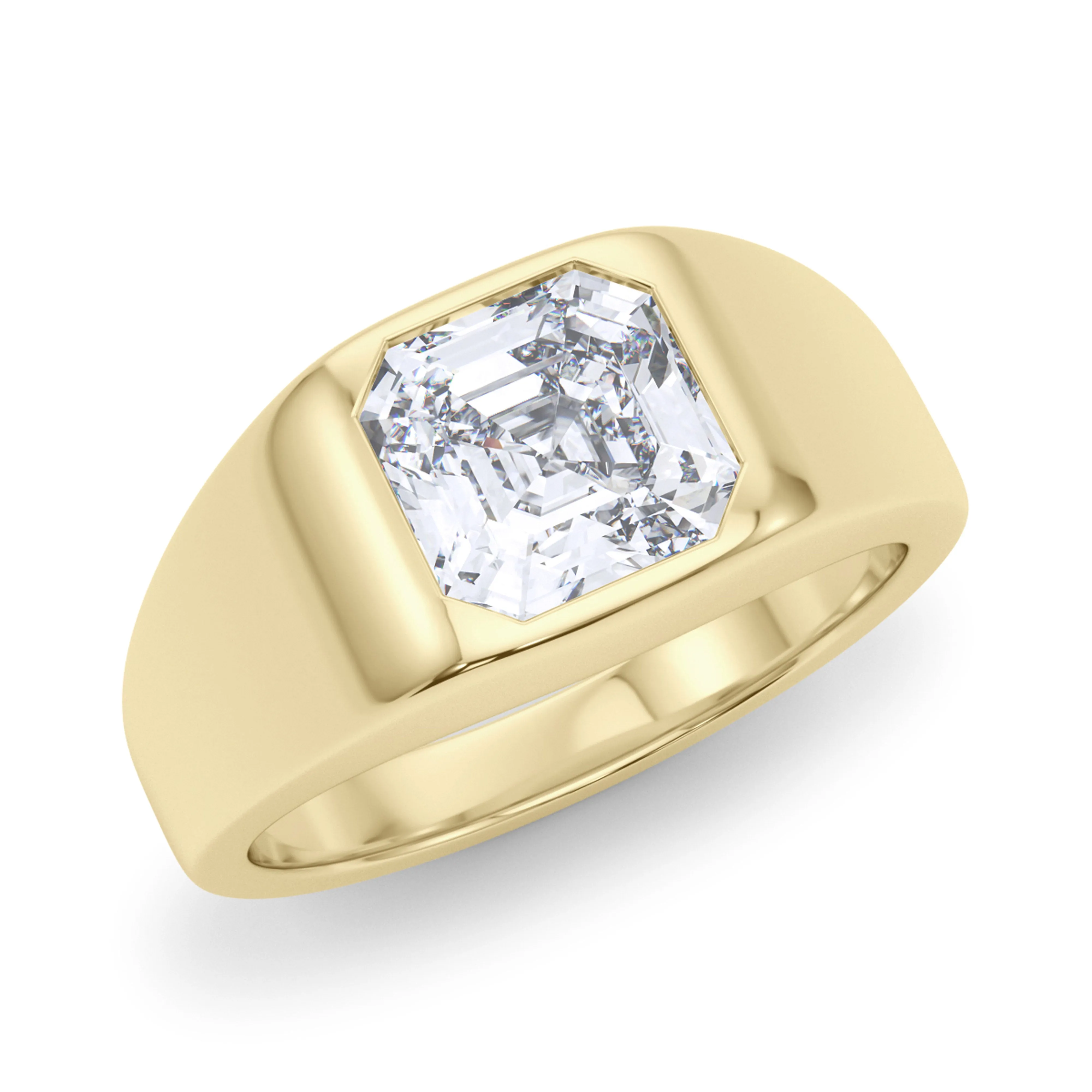 Men's Asscher Cut Signet Ring