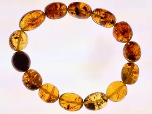 Mexican AMBER Crystal Bracelet - Beaded Bracelet, Handmade Jewelry, Healing Crystals and Stones, 48227