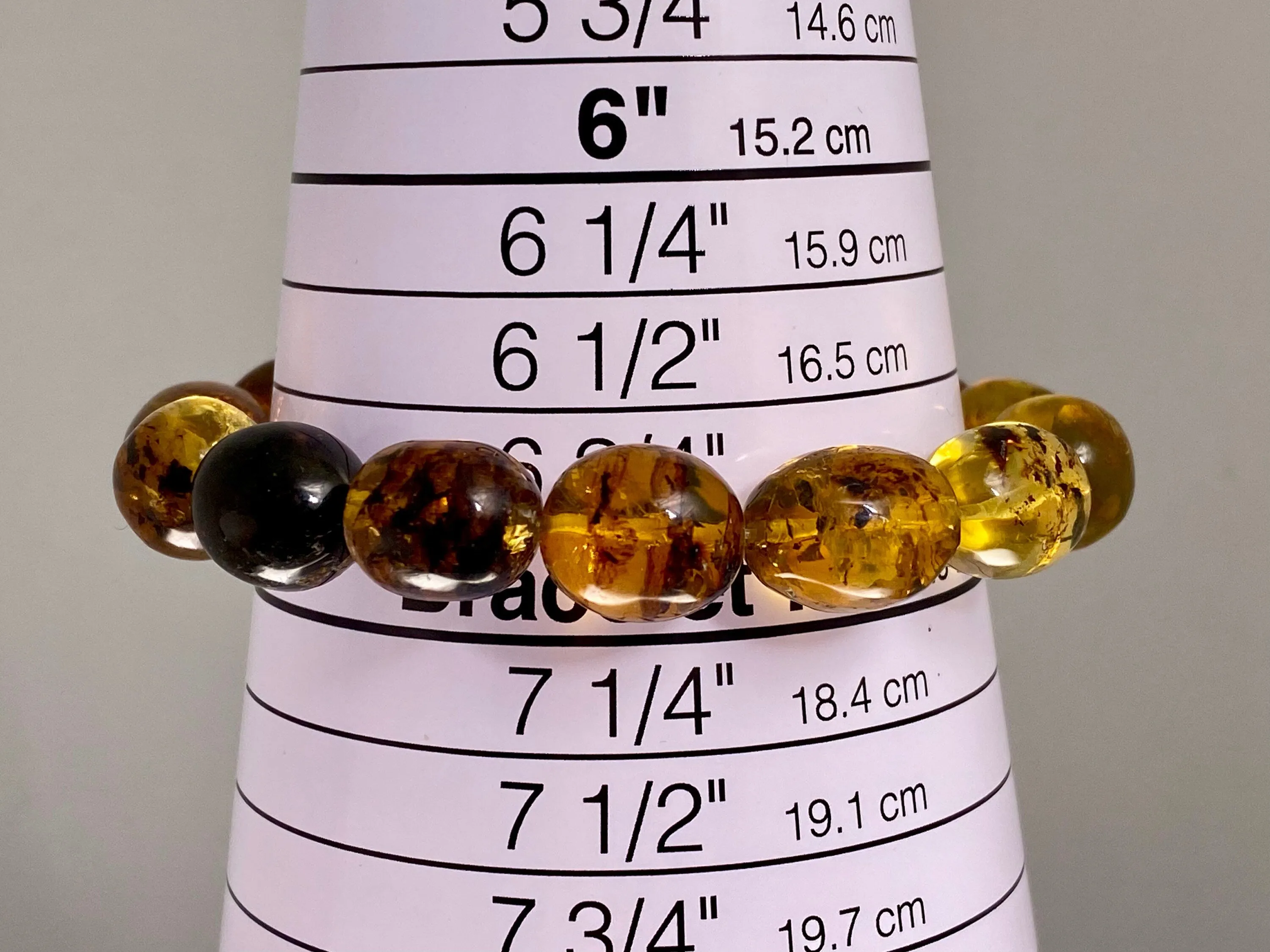 Mexican AMBER Crystal Bracelet - Beaded Bracelet, Handmade Jewelry, Healing Crystals and Stones, 48227