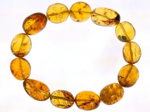 Mexican AMBER Crystal Bracelet - Beaded Bracelet, Handmade Jewelry, Healing Crystals and Stones, 48234