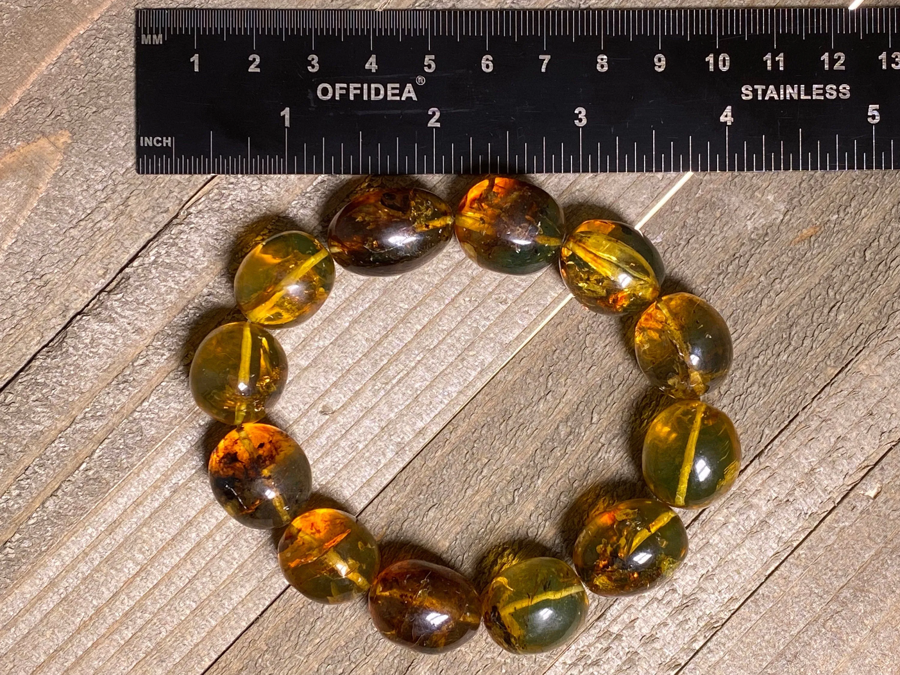 Mexican AMBER Crystal Bracelet - Beaded Bracelet, Handmade Jewelry, Healing Crystals and Stones, 48236