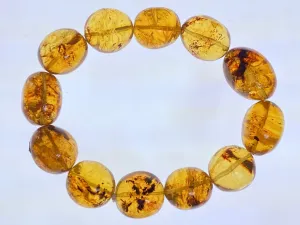 Mexican AMBER Crystal Bracelet - Beaded Bracelet, Handmade Jewelry, Healing Crystals and Stones, 48242