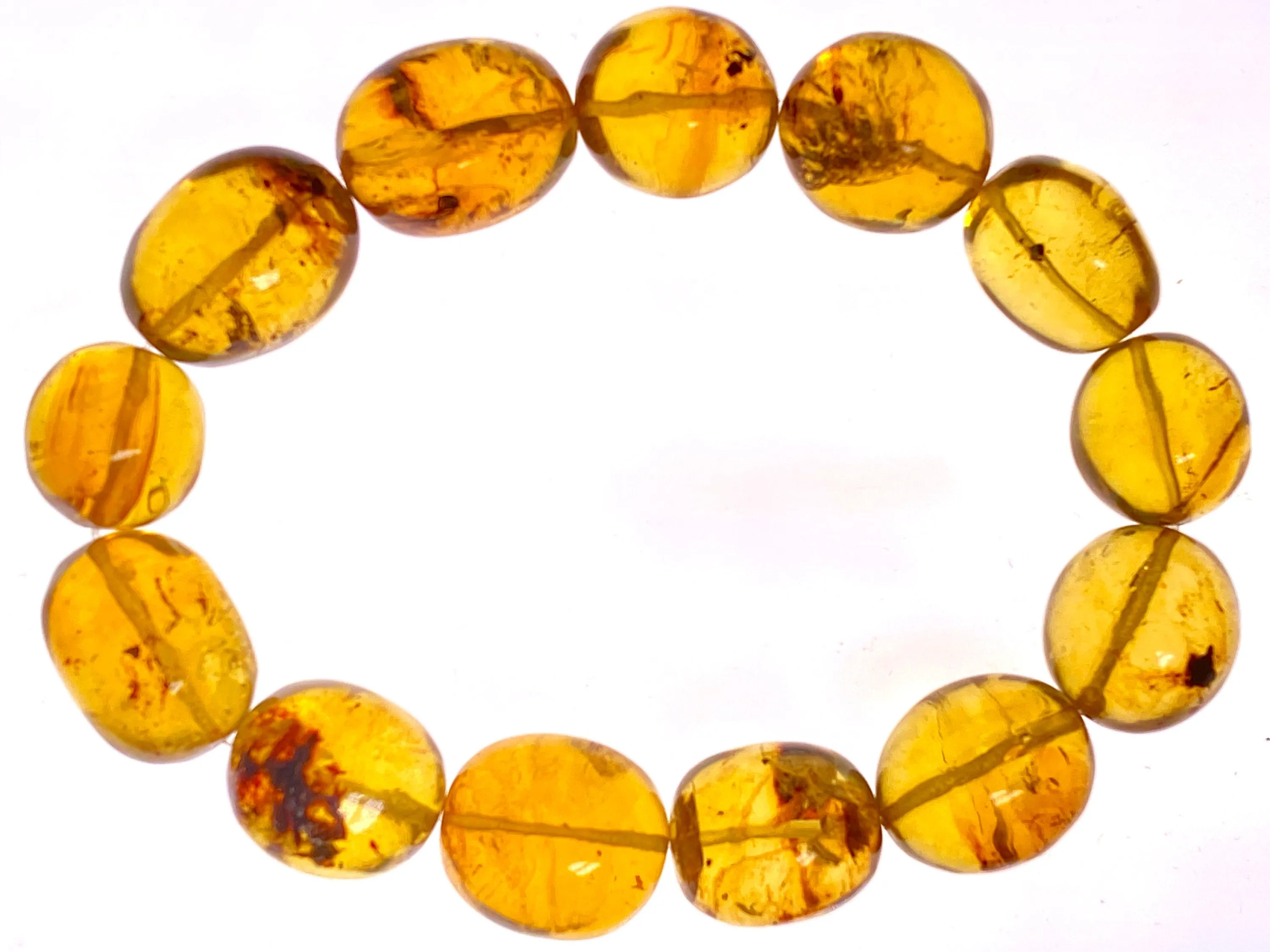 Mexican AMBER Crystal Bracelet - Beaded Bracelet, Handmade Jewelry, Healing Crystals and Stones, 48255