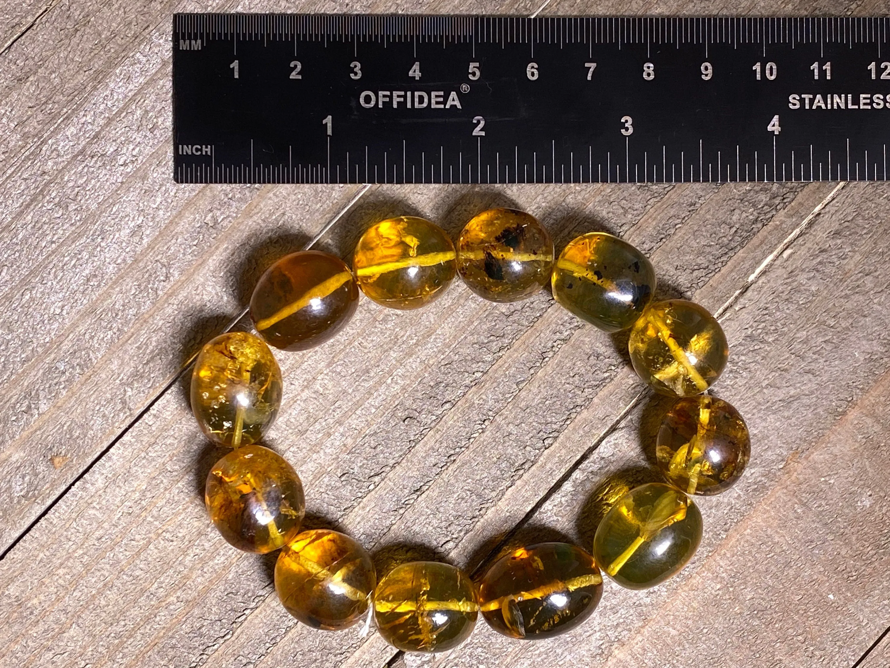 Mexican AMBER Crystal Bracelet - Beaded Bracelet, Handmade Jewelry, Healing Crystals and Stones, 48257