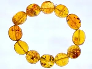 Mexican AMBER Crystal Bracelet - Beaded Bracelet, Handmade Jewelry, Healing Crystals and Stones, 48257