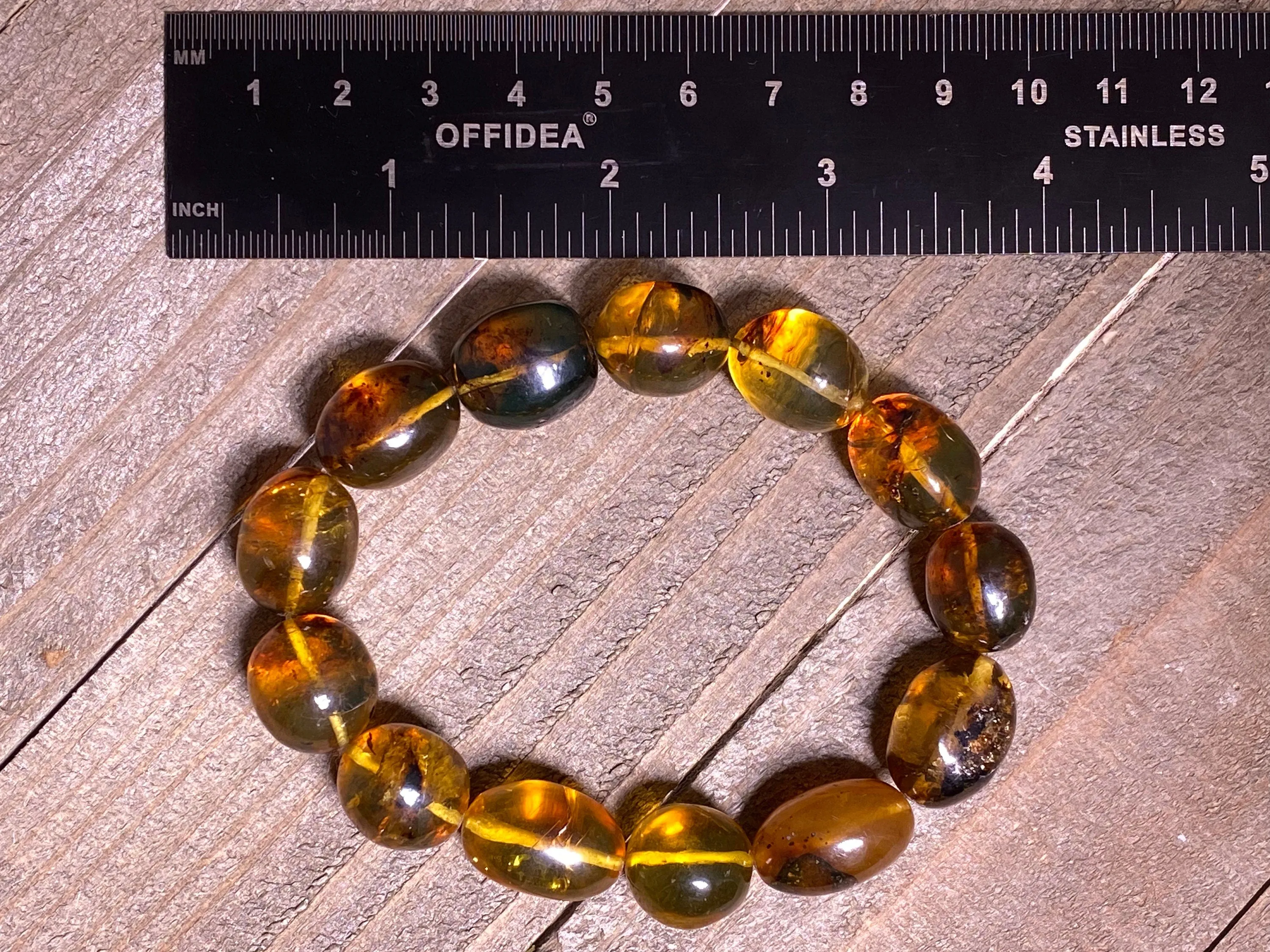 Mexican AMBER Crystal Bracelet - Beaded Bracelet, Handmade Jewelry, Healing Crystals and Stones, 48261