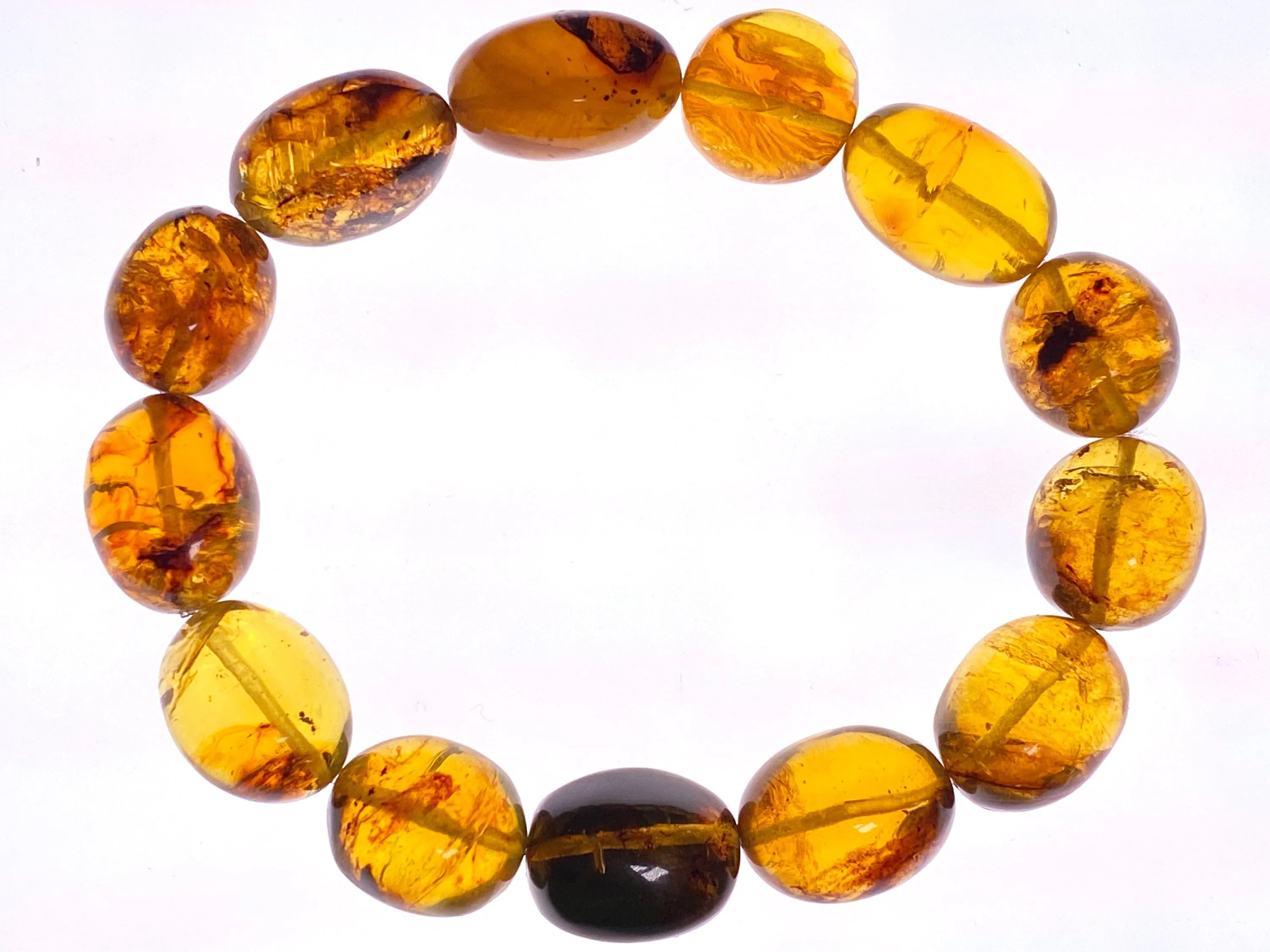 Mexican AMBER Crystal Bracelet - Beaded Bracelet, Handmade Jewelry, Healing Crystals and Stones, 48261