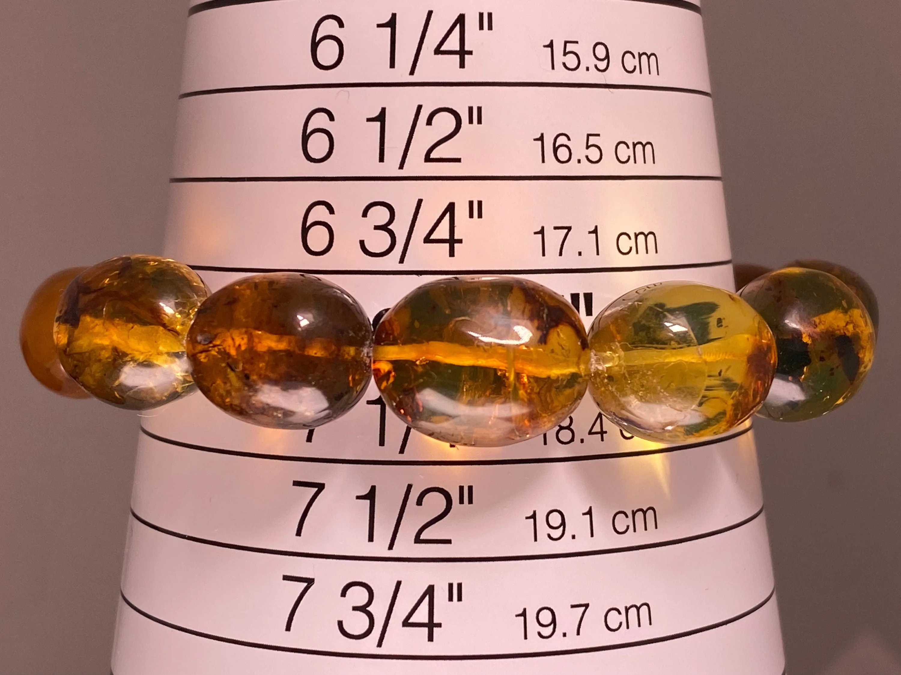 Mexican AMBER Crystal Bracelet - Beaded Bracelet, Handmade Jewelry, Healing Crystals and Stones, 48261