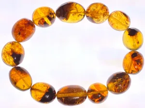 Mexican AMBER Crystal Bracelet - Beaded Bracelet, Handmade Jewelry, Healing Crystals and Stones, 48285