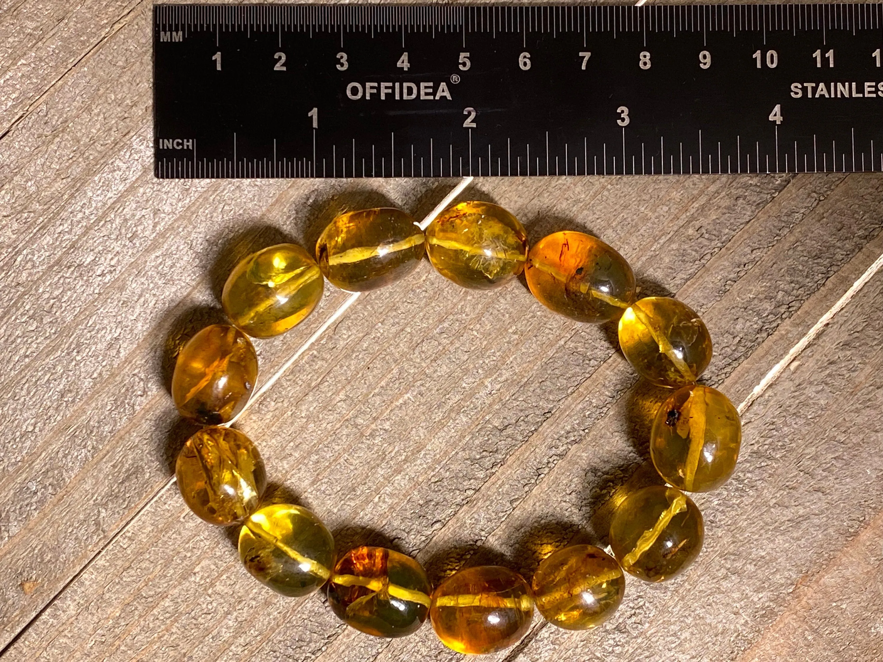 Mexican AMBER Crystal Bracelet - Beaded Bracelet, Handmade Jewelry, Healing Crystals and Stones, 48287