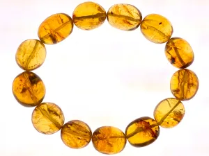 Mexican AMBER Crystal Bracelet - Beaded Bracelet, Handmade Jewelry, Healing Crystals and Stones, 48287