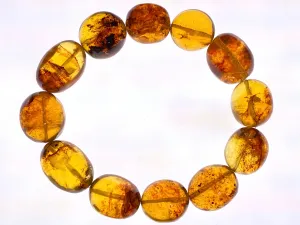 Mexican AMBER Crystal Bracelet - Beaded Bracelet, Handmade Jewelry, Healing Crystals and Stones, 48293