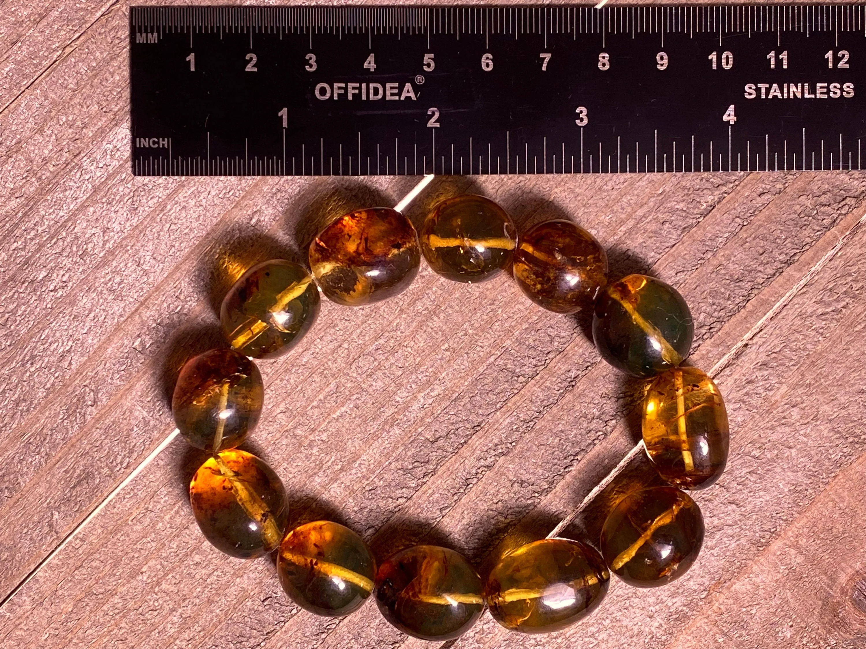 Mexican AMBER Crystal Bracelet - Beaded Bracelet, Handmade Jewelry, Healing Crystals and Stones, 48293