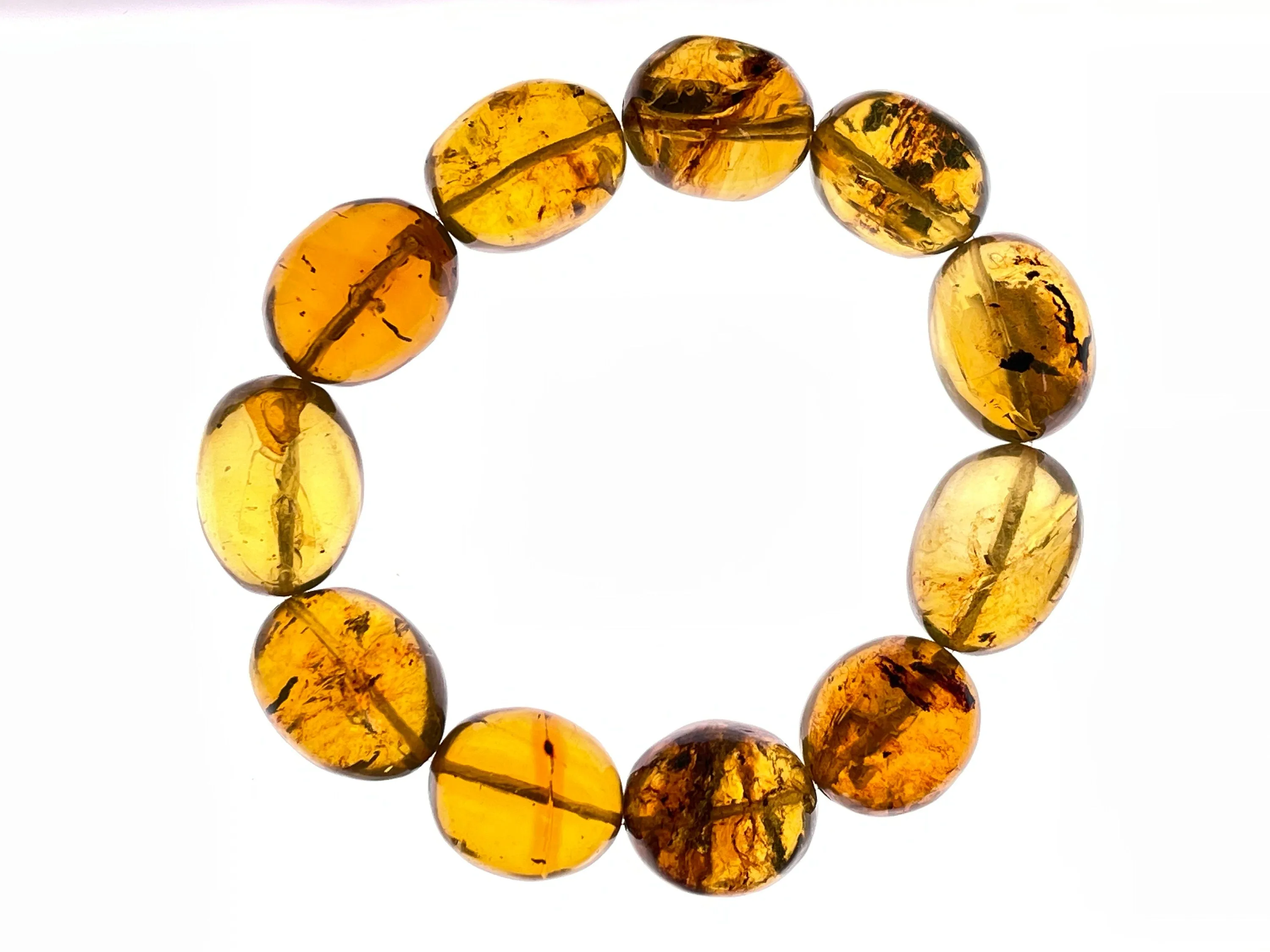 Mexican AMBER Crystal Bracelet - Beaded Bracelet, Handmade Jewelry, Healing Crystals and Stones, 48383