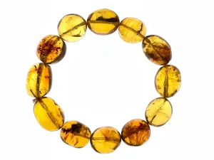 Mexican AMBER Crystal Bracelet - Beaded Bracelet, Handmade Jewelry, Healing Crystals and Stones, 48387