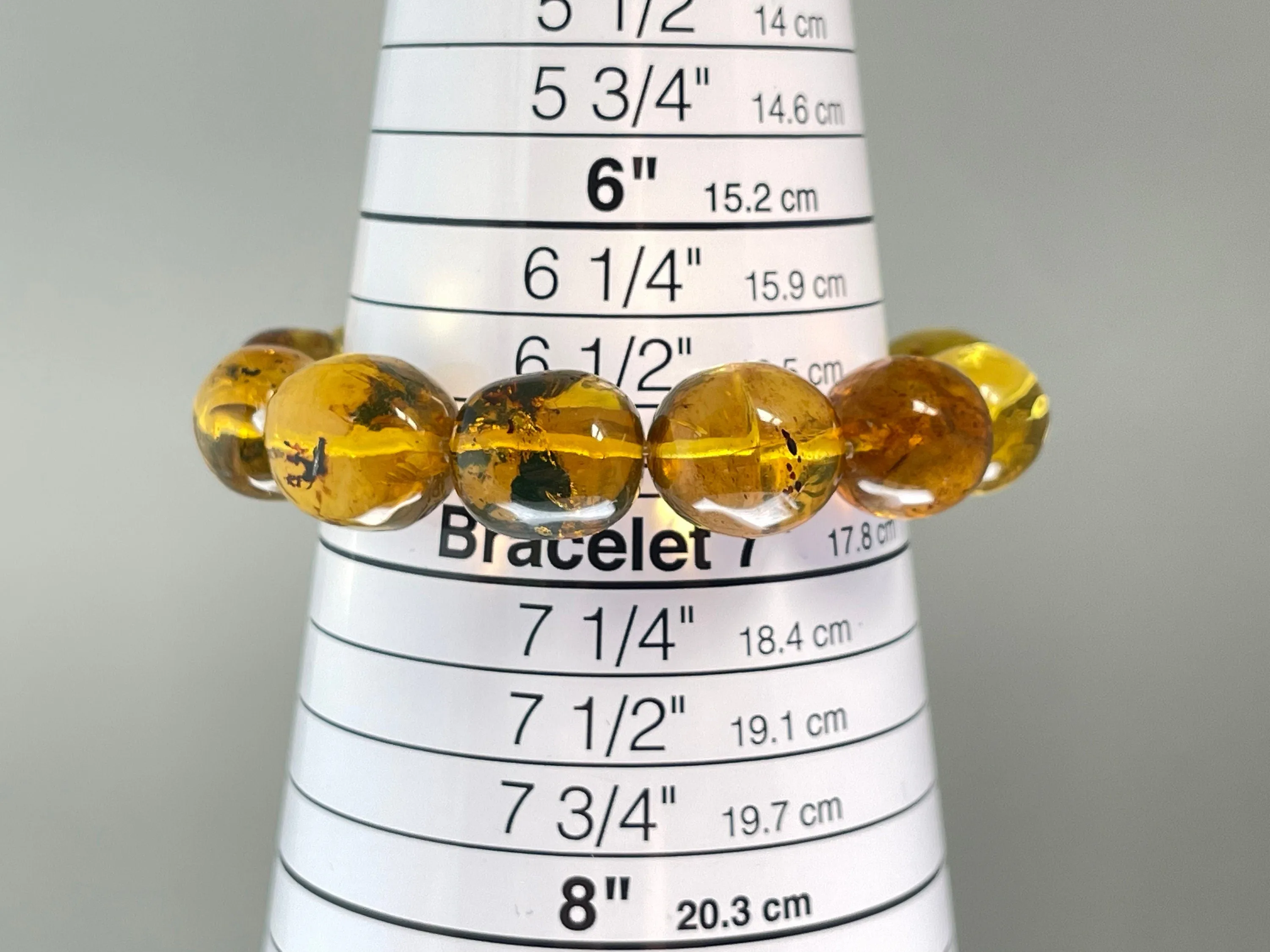 Mexican AMBER Crystal Bracelet - Beaded Bracelet, Handmade Jewelry, Healing Crystals and Stones, 48387