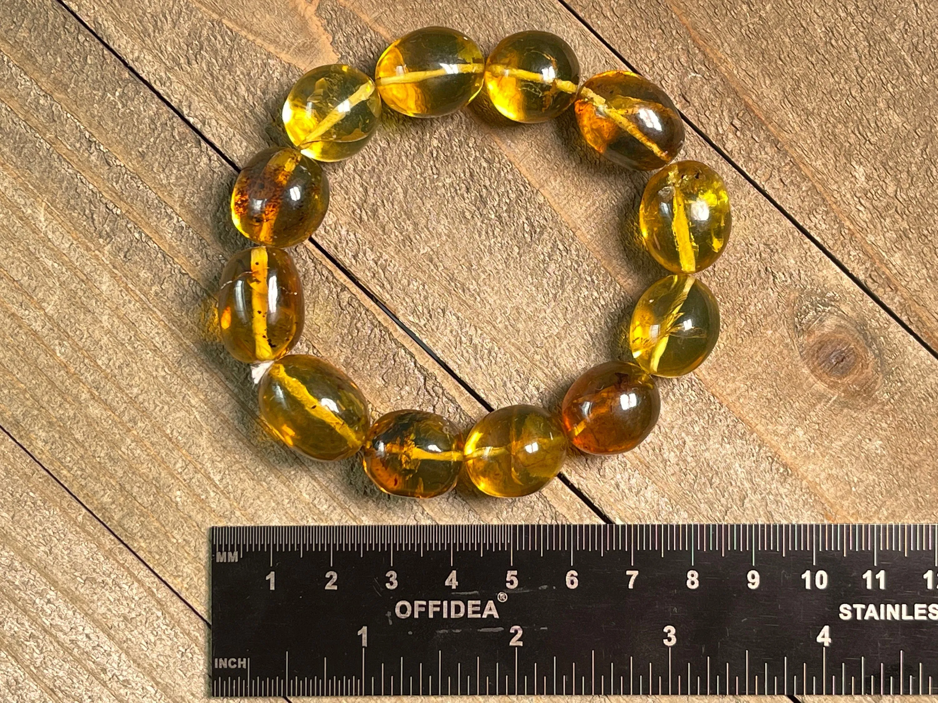 Mexican AMBER Crystal Bracelet - Beaded Bracelet, Handmade Jewelry, Healing Crystals and Stones, 48387