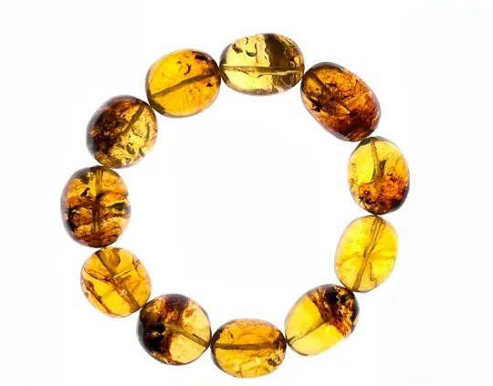 Mexican AMBER Crystal Bracelet - Beaded Bracelet, Handmade Jewelry, Healing Crystals and Stones, 48435