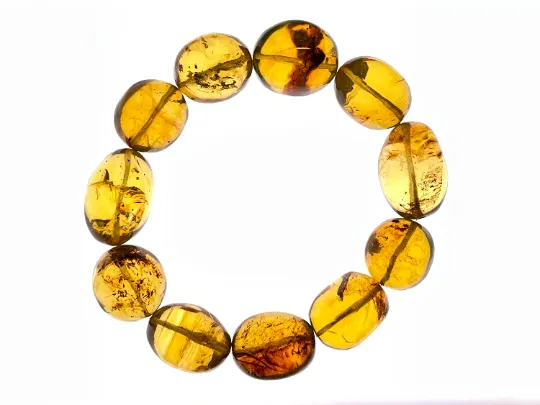 Mexican AMBER Crystal Bracelet - Beaded Bracelet, Handmade Jewelry, Healing Crystals and Stones, 48442