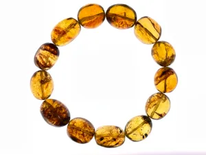 Mexican AMBER Crystal Bracelet - Beaded Bracelet, Handmade Jewelry, Healing Crystals and Stones, 48453