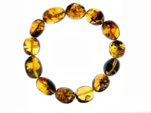 Mexican AMBER Crystal Bracelet - Beaded Bracelet, Handmade Jewelry, Healing Crystals and Stones, 48456