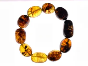 Mexican AMBER Crystal Bracelet - Beaded Bracelet, Handmade Jewelry, Healing Crystals and Stones, 48463