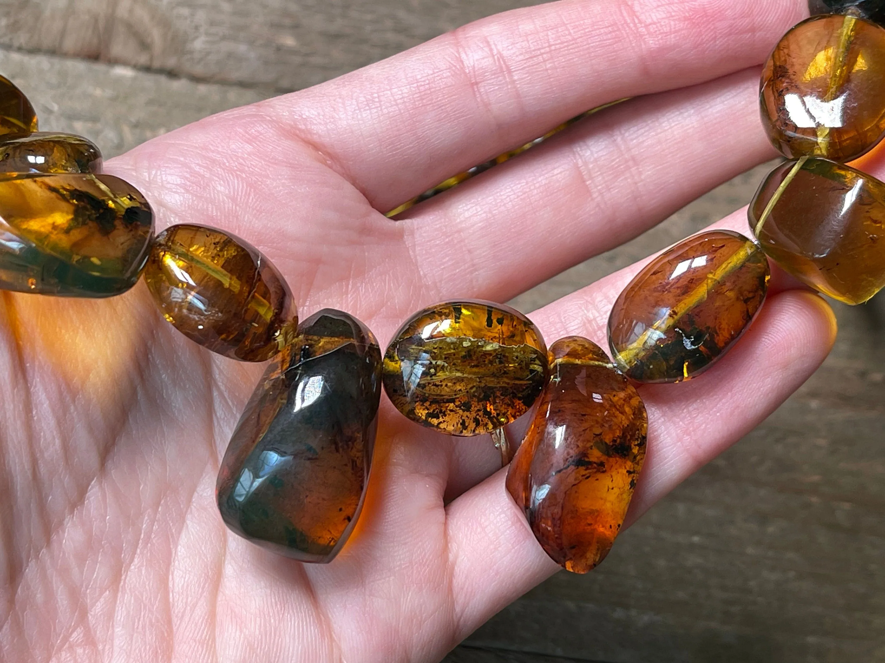 Mexican AMBER Crystal Necklace - Beaded Necklace, Handmade Jewelry, Healing Crystals and Stones, 48565