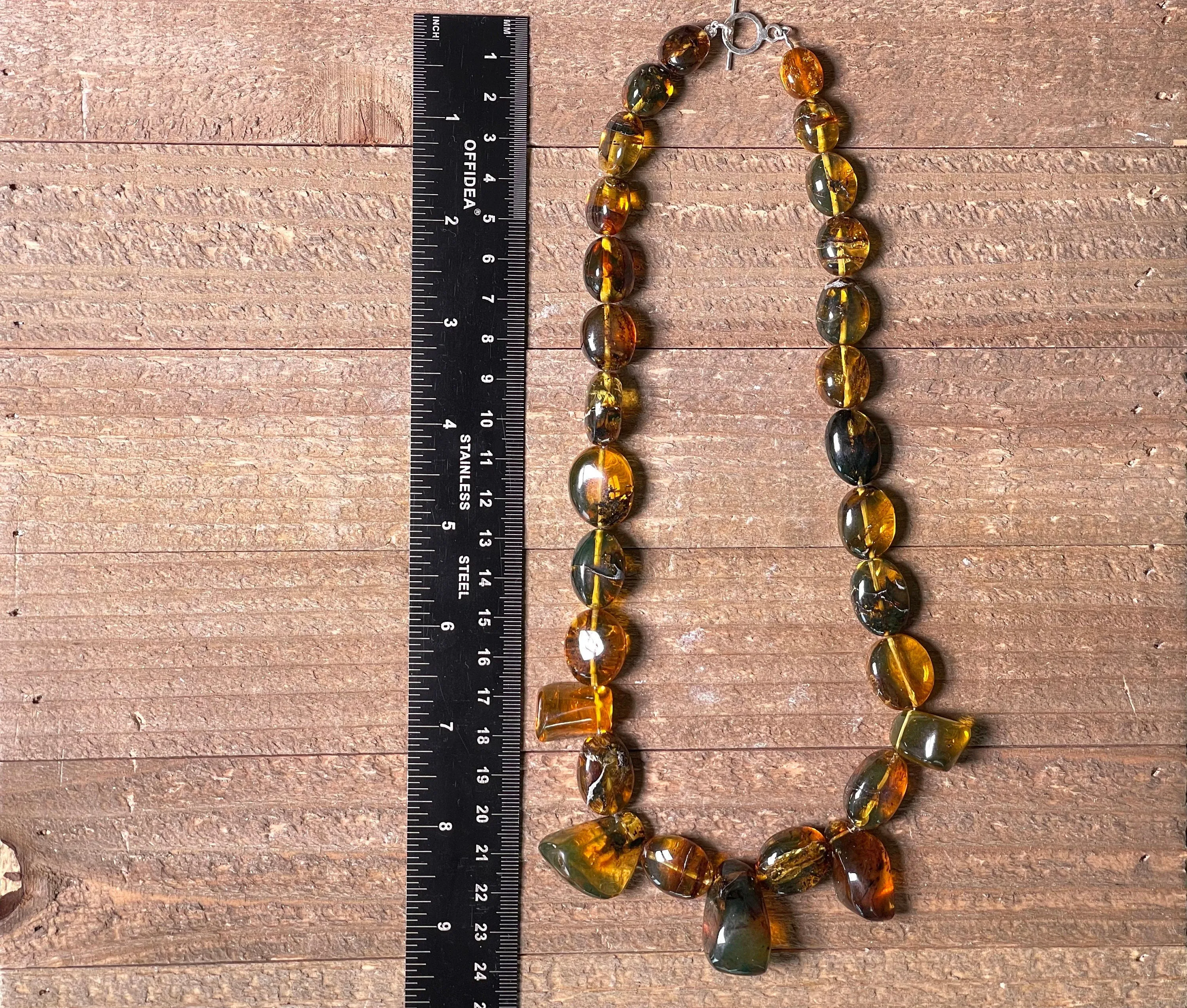 Mexican AMBER Crystal Necklace - Beaded Necklace, Handmade Jewelry, Healing Crystals and Stones, 48565