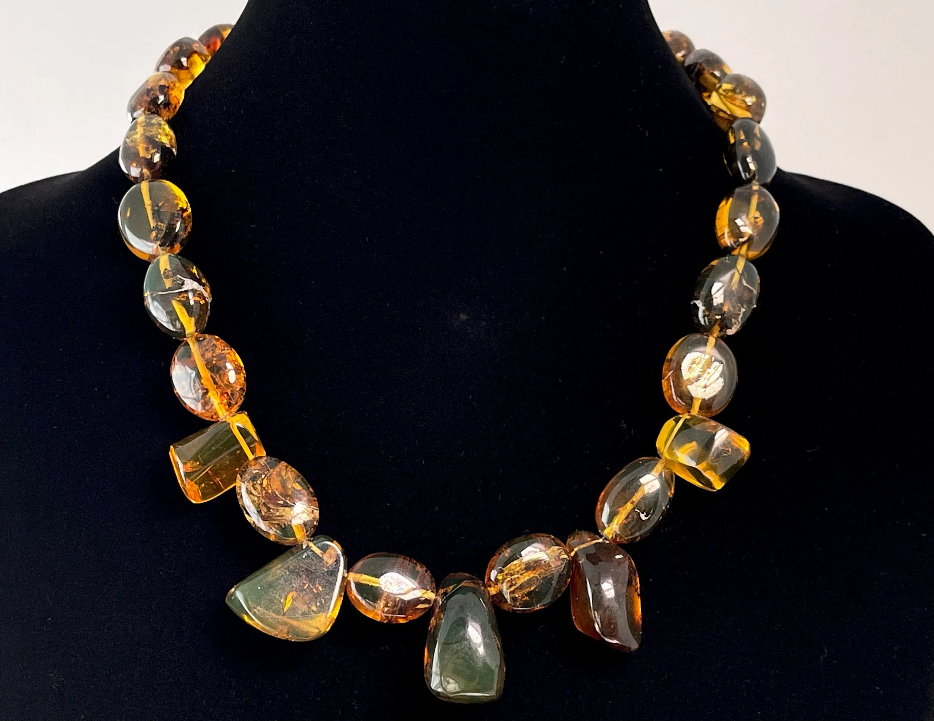 Mexican AMBER Crystal Necklace - Beaded Necklace, Handmade Jewelry, Healing Crystals and Stones, 48565