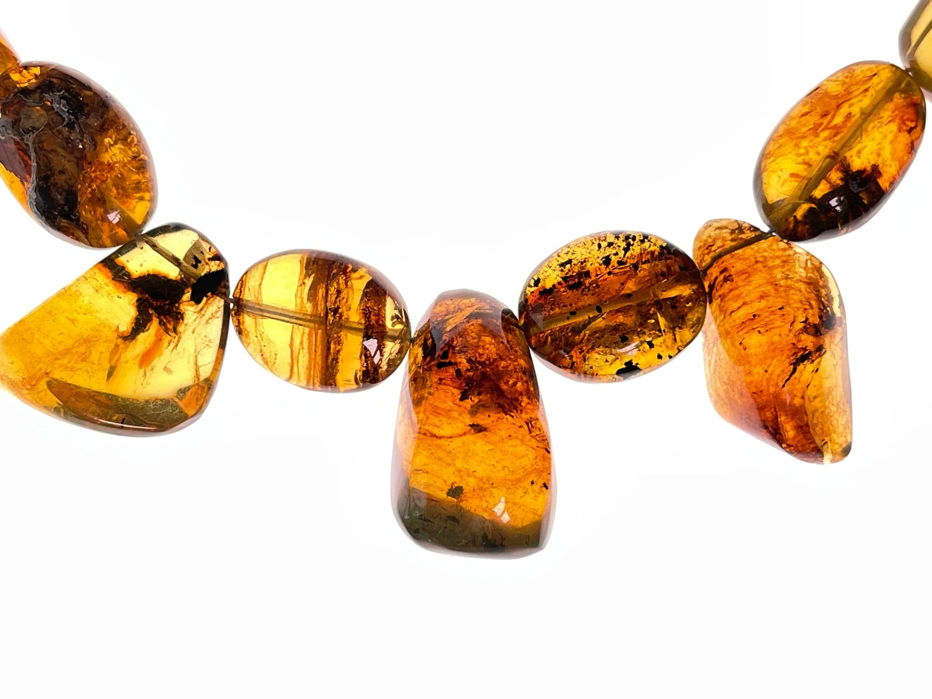 Mexican AMBER Crystal Necklace - Beaded Necklace, Handmade Jewelry, Healing Crystals and Stones, 48565