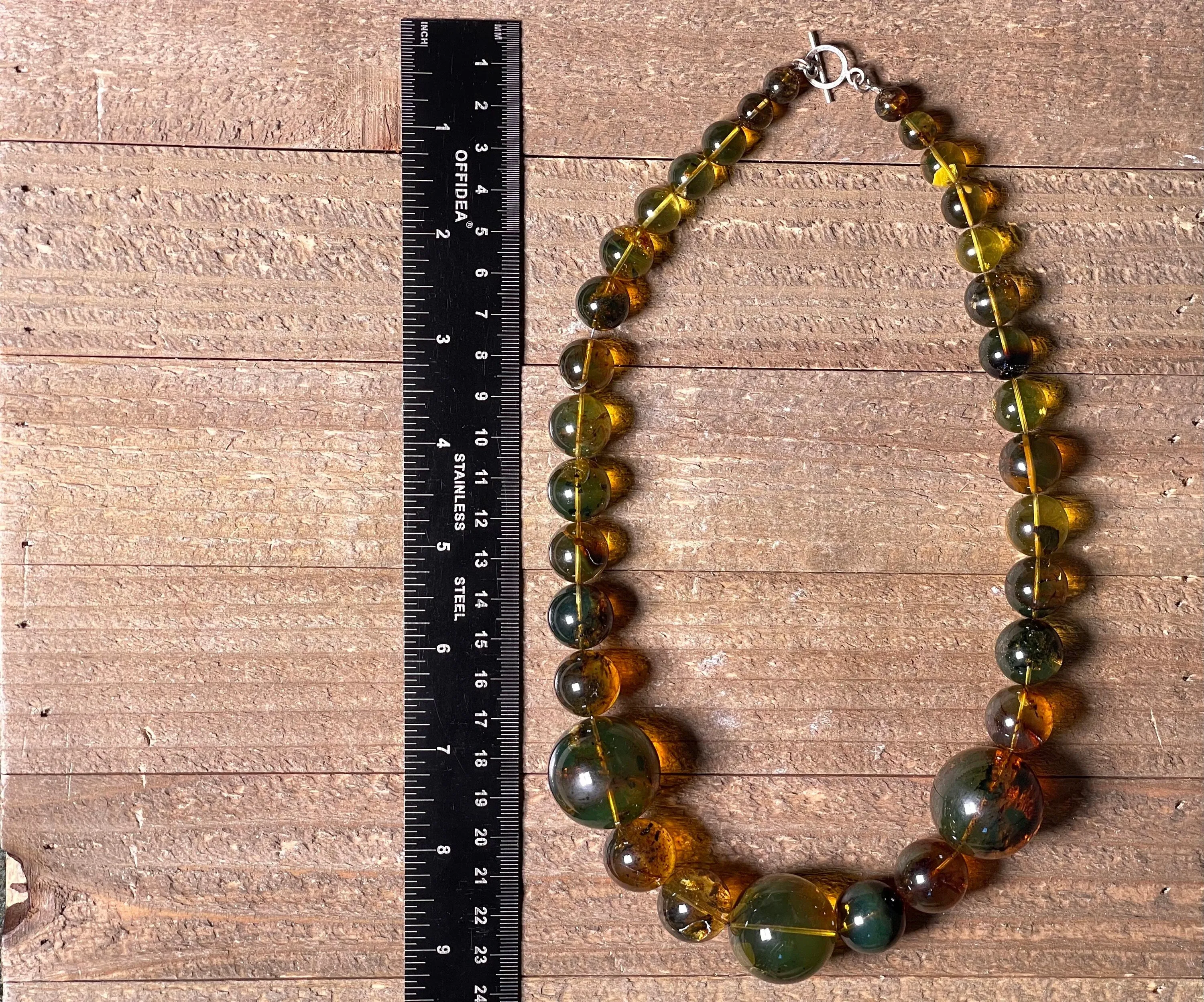 Mexican AMBER Crystal Necklace - Beaded Necklace, Handmade Jewelry, Healing Crystals and Stones, 48568