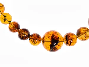 Mexican AMBER Crystal Necklace - Beaded Necklace, Handmade Jewelry, Healing Crystals and Stones, 48568