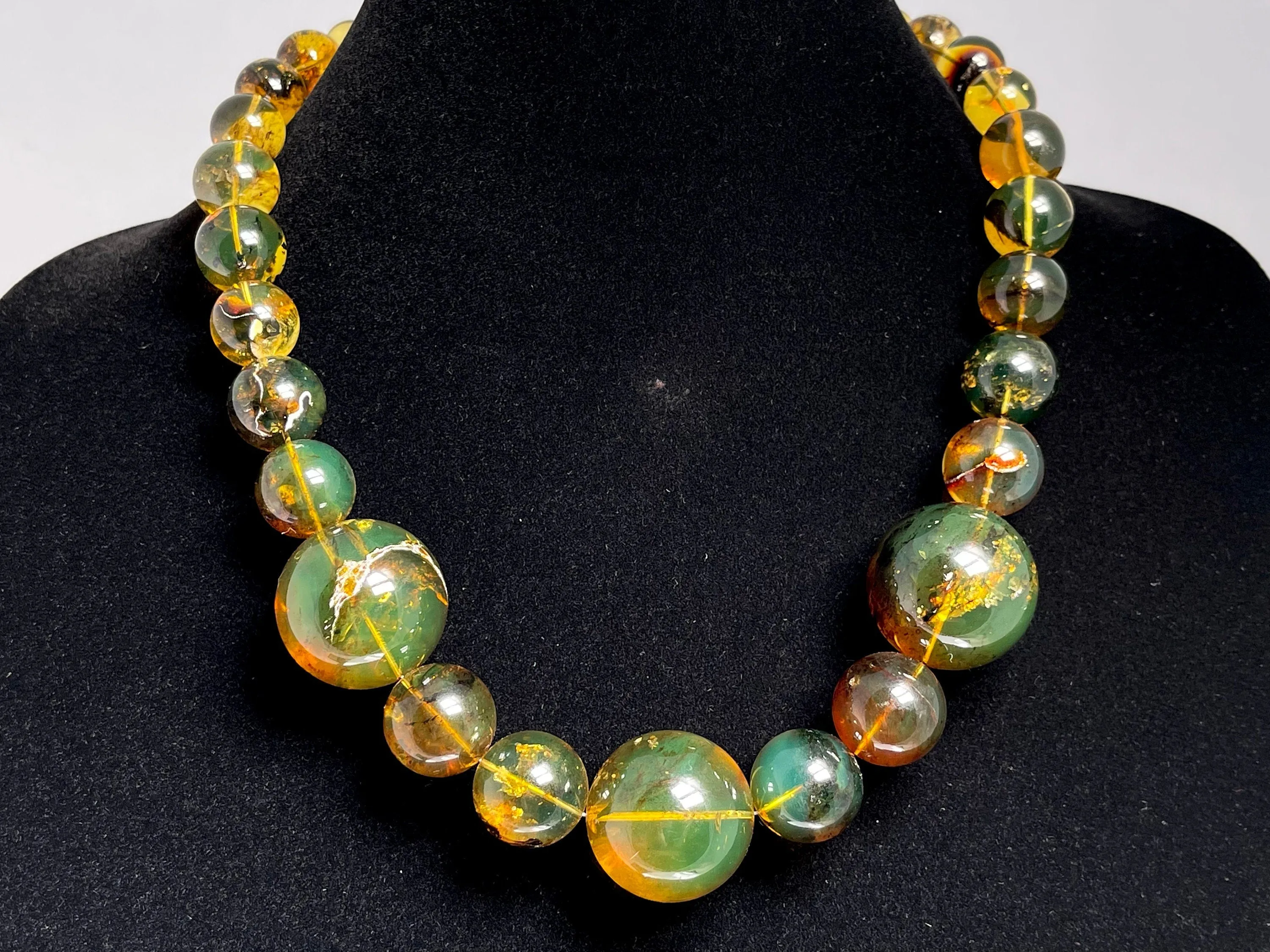 Mexican AMBER Crystal Necklace - Beaded Necklace, Handmade Jewelry, Healing Crystals and Stones, 48568