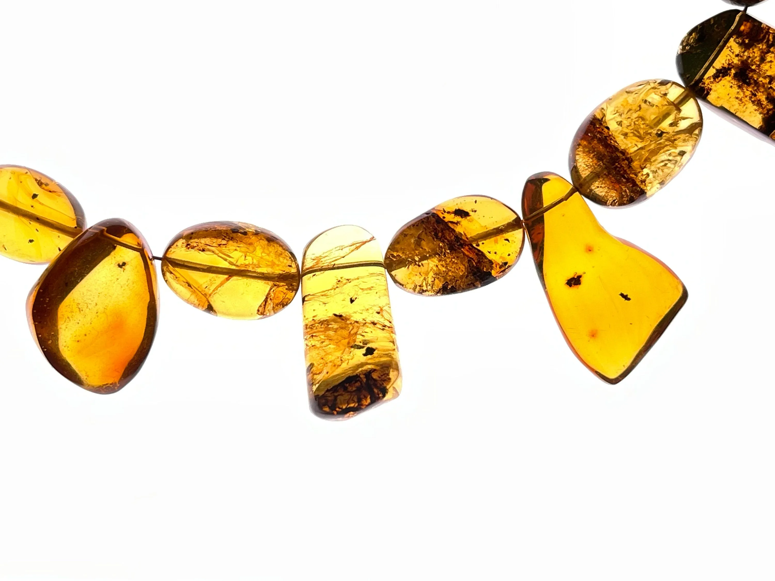 Mexican AMBER Crystal Necklace - Beaded Necklace, Handmade Jewelry, Healing Crystals and Stones, 48571