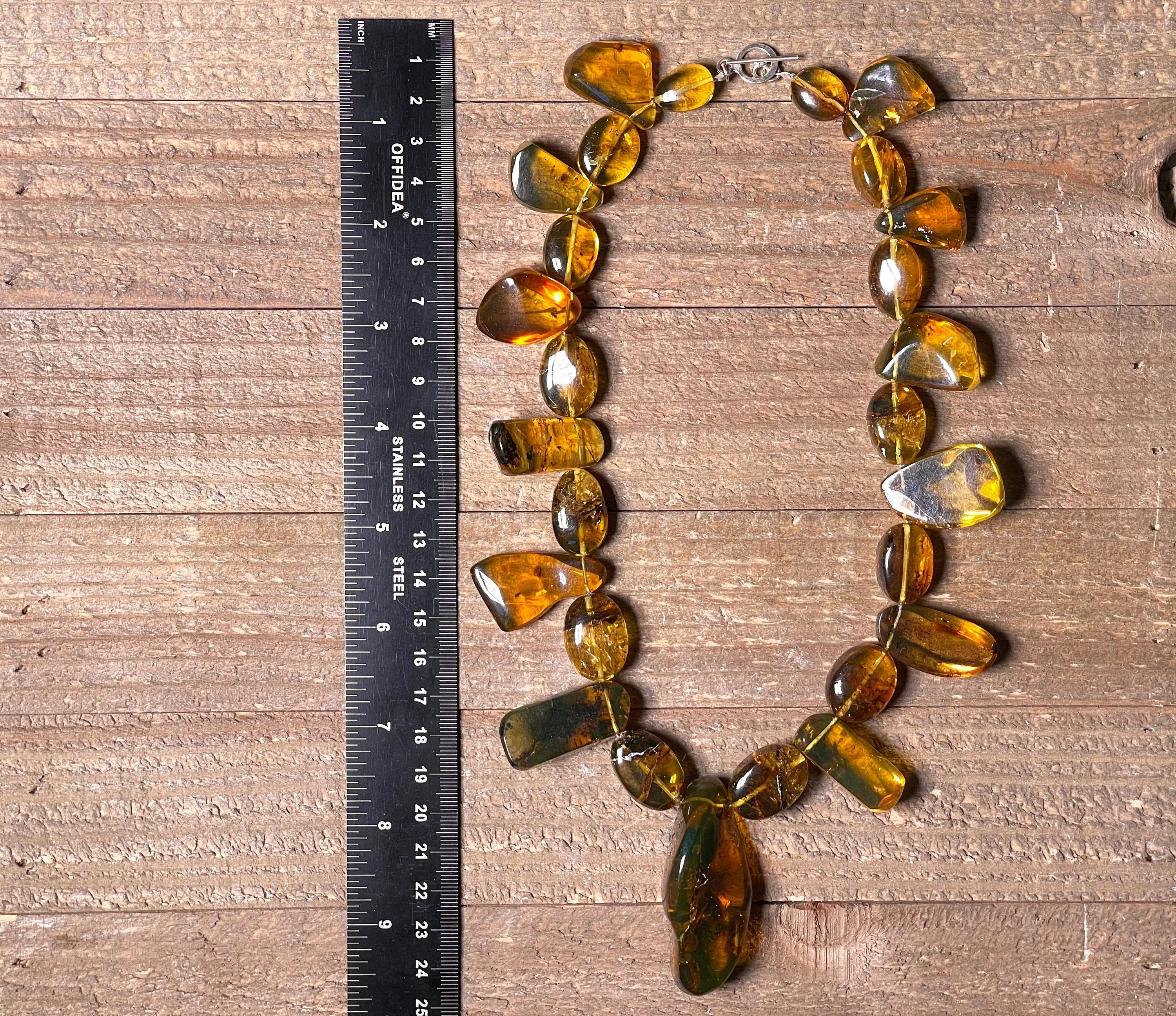 Mexican AMBER Crystal Necklace - Beaded Necklace, Handmade Jewelry, Healing Crystals and Stones, 48571