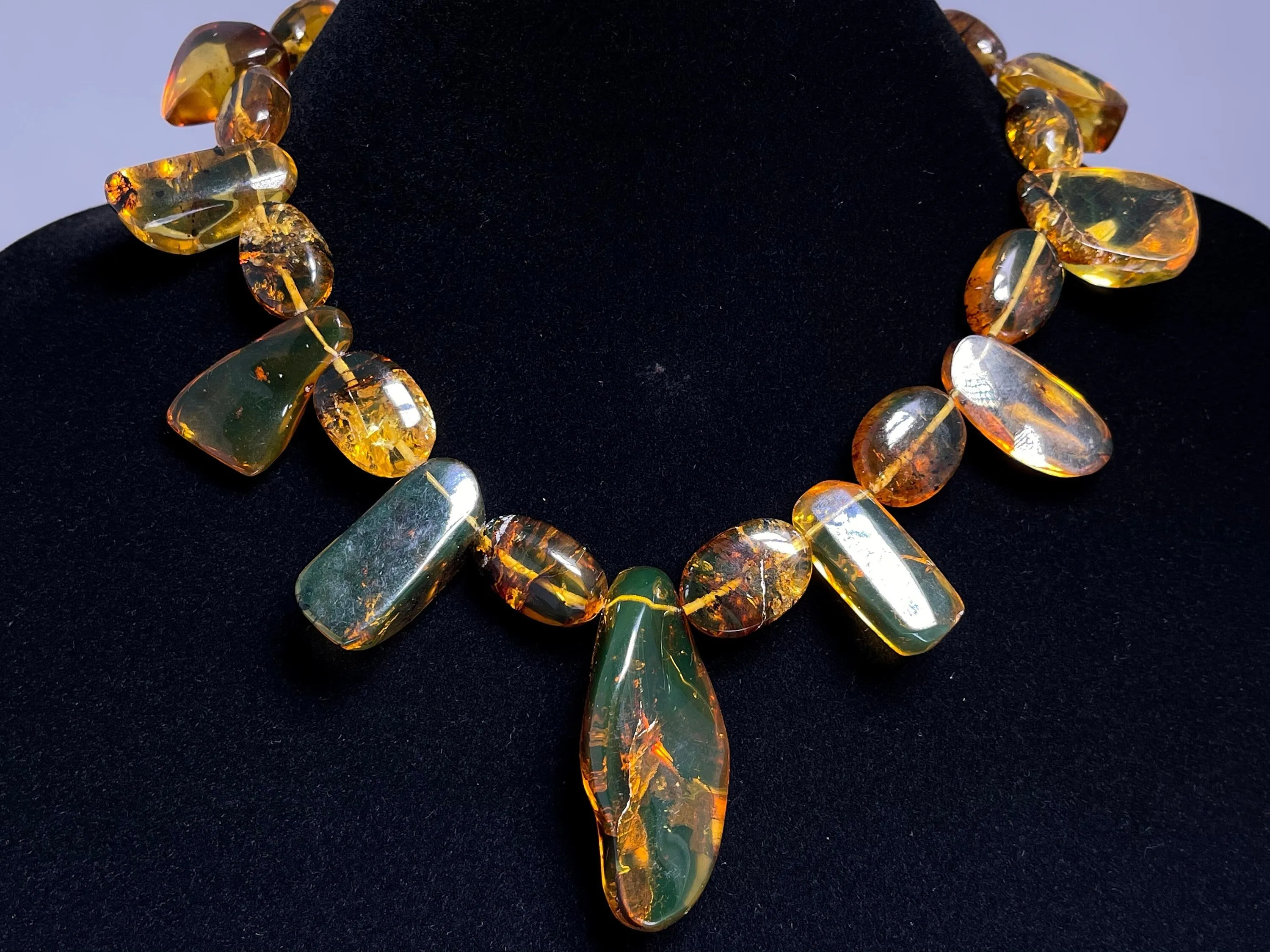 Mexican AMBER Crystal Necklace - Beaded Necklace, Handmade Jewelry, Healing Crystals and Stones, 48571