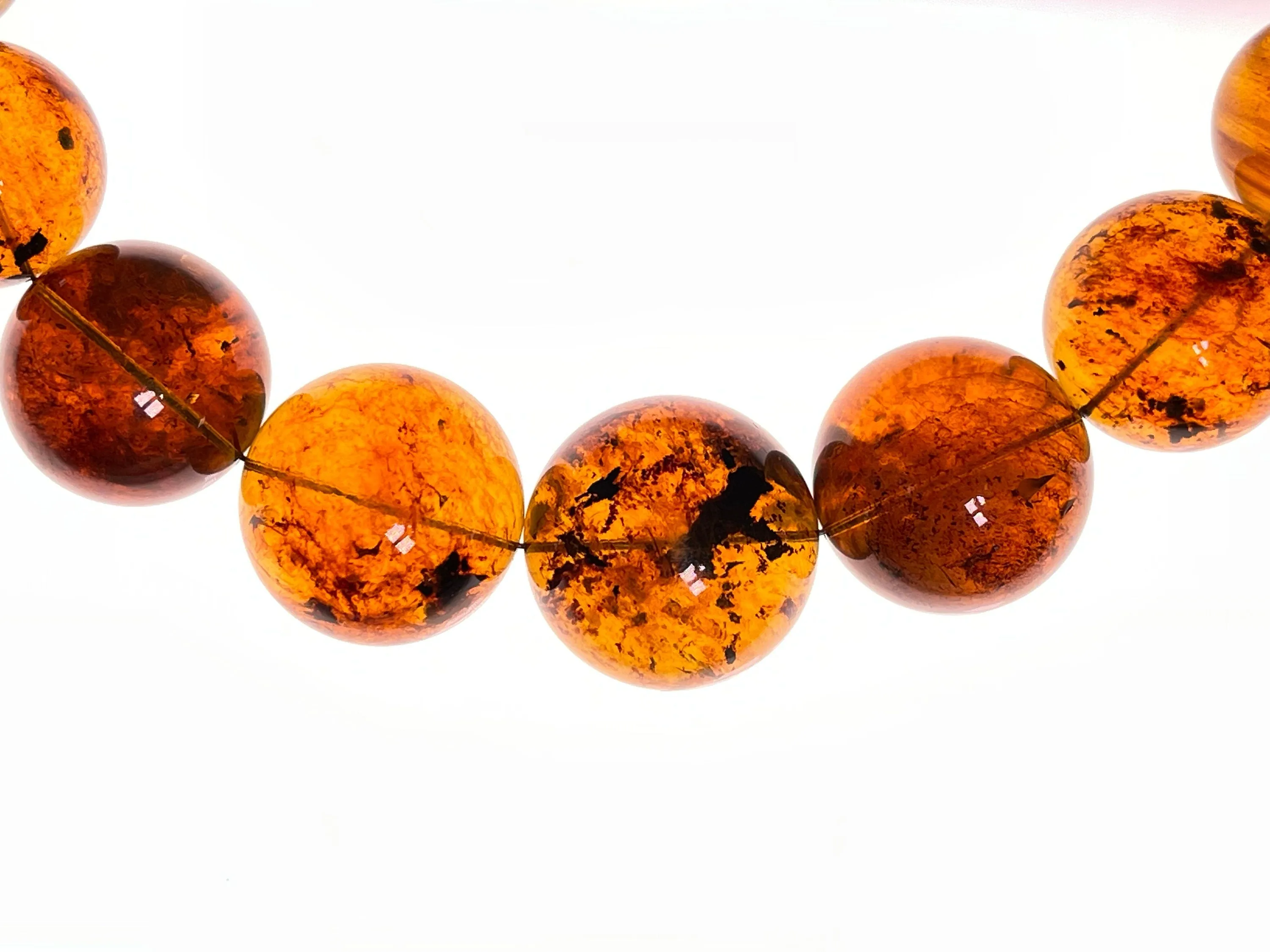 Mexican AMBER Crystal Necklace - Beaded Necklace, Handmade Jewelry, Healing Crystals and Stones, 48575