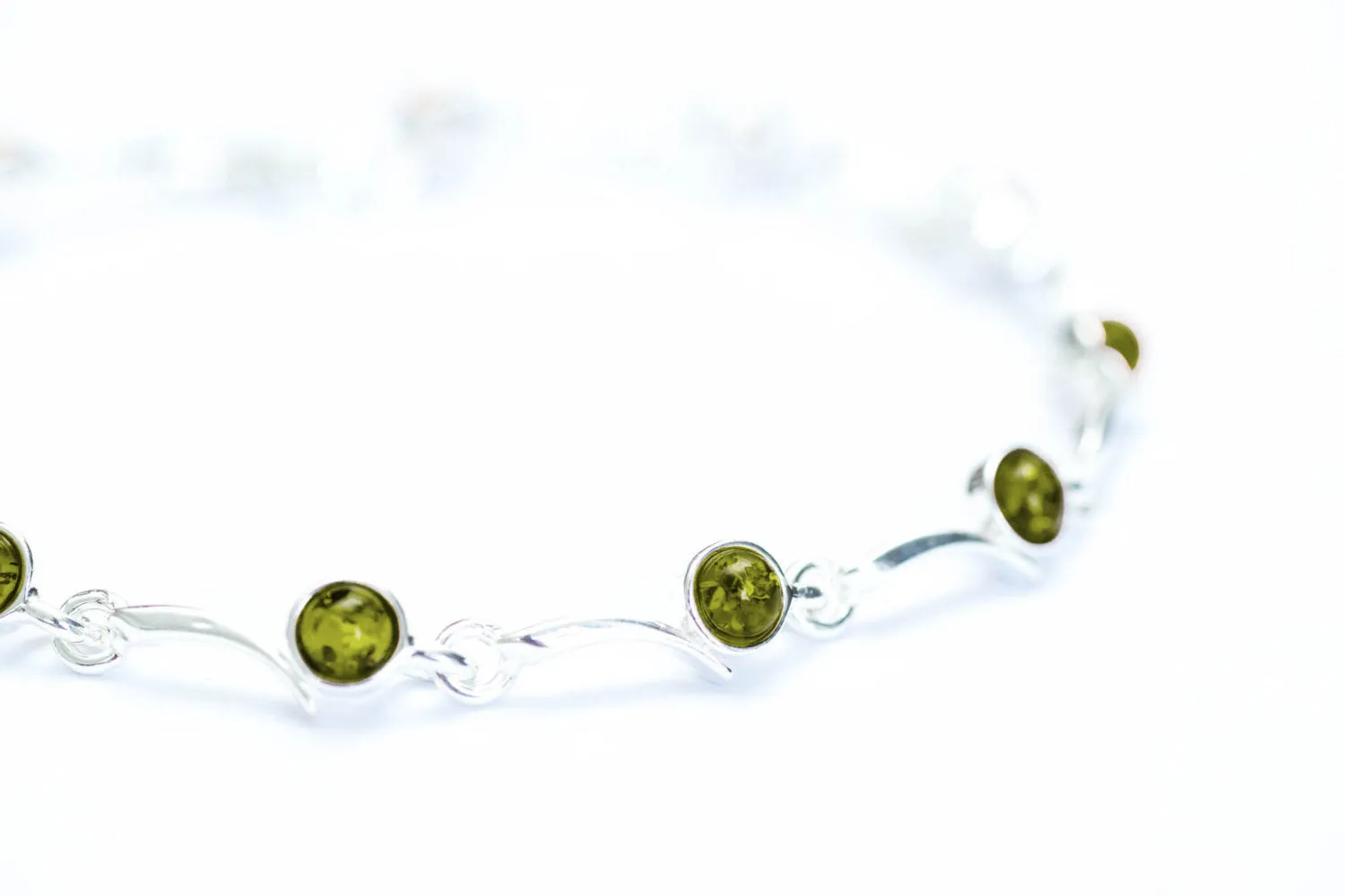 Minimal Green Amber Bracelet