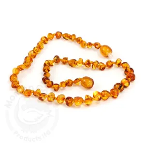 momma goose honey amber baby necklace