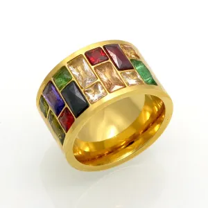 Multicolor Crystal Ring