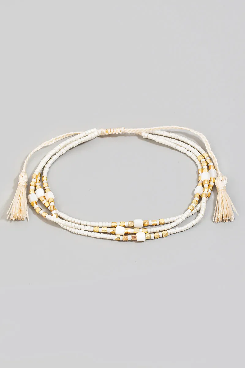 Multiple Layered Tassel Bracelet (Assorted Colors)