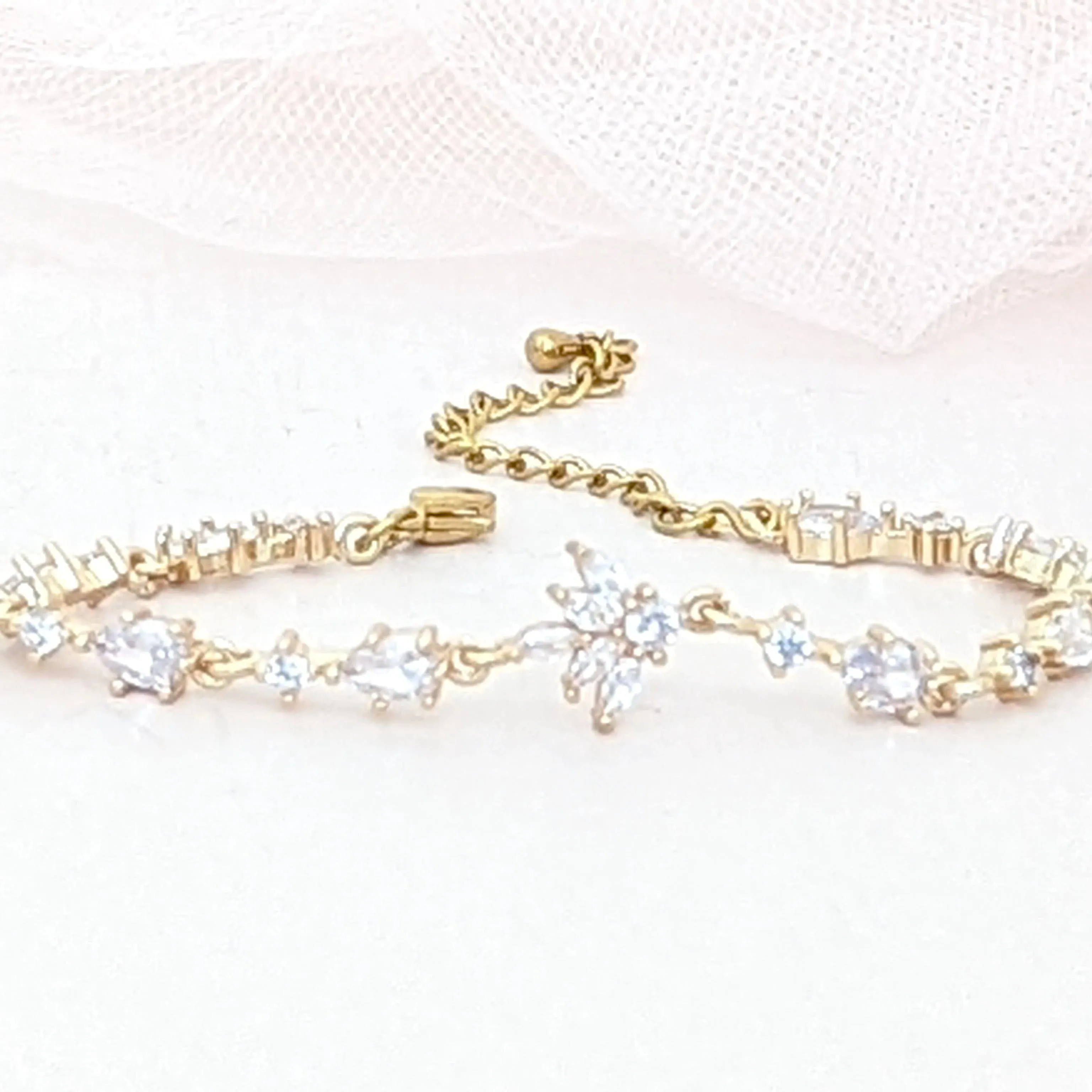 Multishape Cubic Zirconia Bracelet