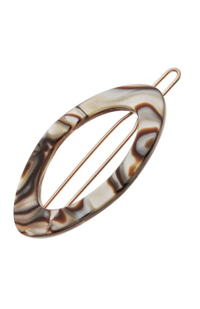 Narrow Oval Tige Boule Barrette - Classic