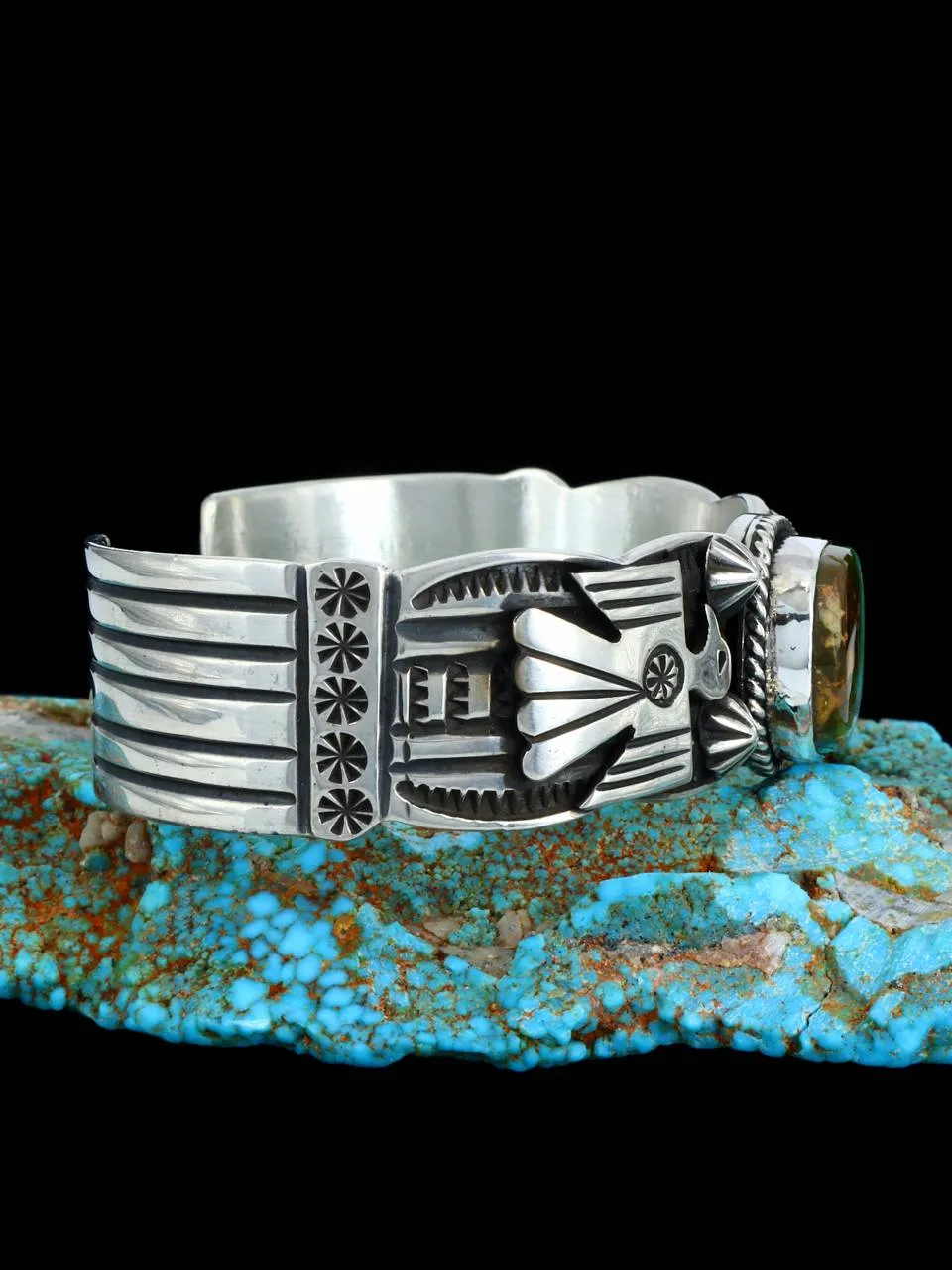 Native American Indian Jewelry Natural Royston Turquoise Cuff Bracelet