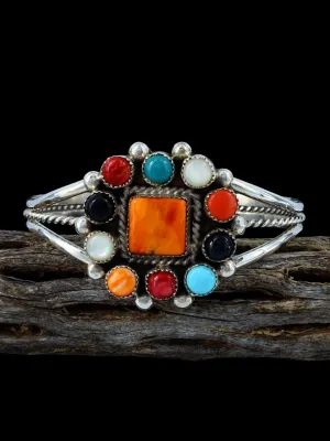 Native American Jewelry Turquoise and Spiny Oyster Cuff Bracelet