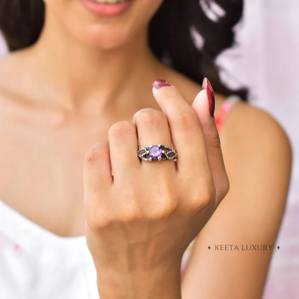 Nature's Serenade - Amethyst Ring